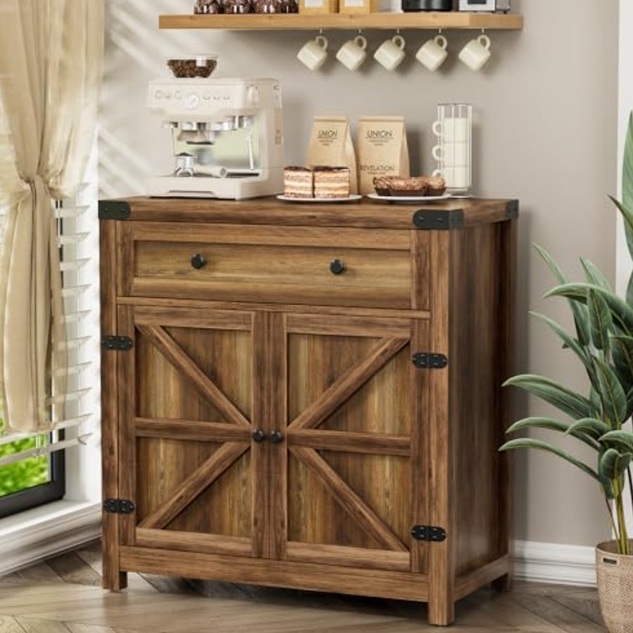 YESHOMY Coffee Bar and Accent Cabinet